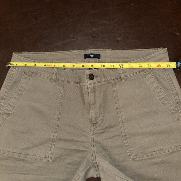 Gap Womens Gray Denim Pants With Pockets & Ankle Zippers Size 12 - Picture 7 of 7